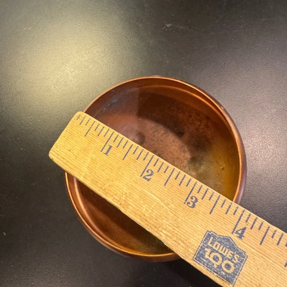 Coppercraft Guild Small Footed Bowl Home Decor 3.75in Copper Vintage MCM Taunton